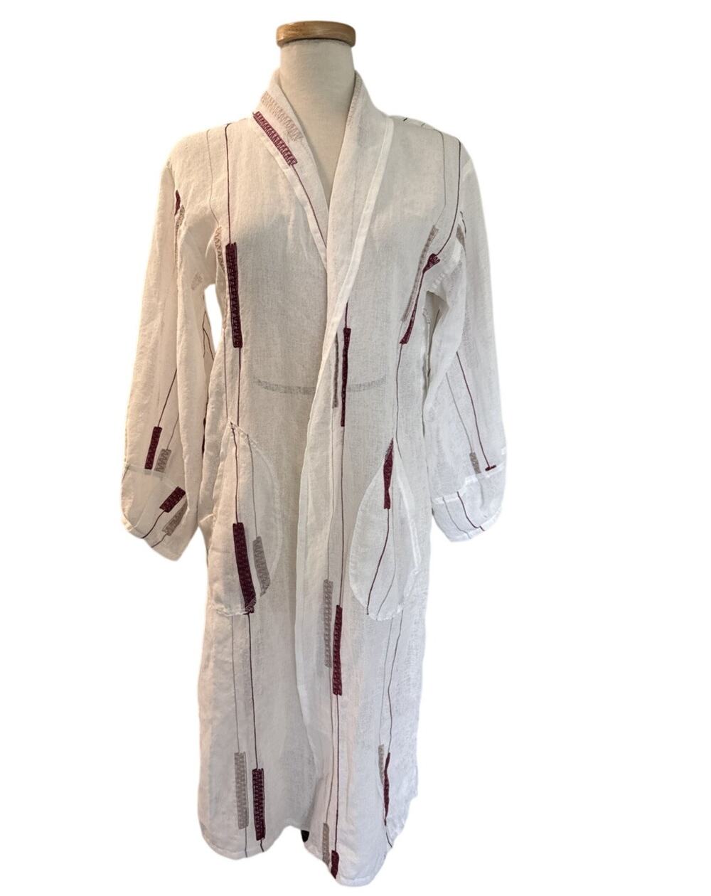 Diana Coatsworth Design Upcycled Sheer Geometric Duster M/L Canada